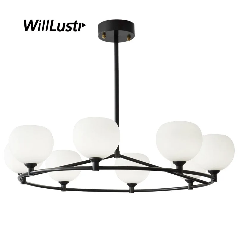 Подвесной светильник willlustr черный медный из дутого стекла