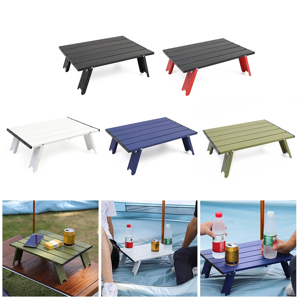 

Outdoor Folding Table Portable Beach Camping Picnic Table with Carry Bag Lightweight Mini Foldable BBQ Picnic Desk Computer Desk