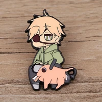 chainsaw man japanese anime lapel pins for backpack womens brooches badges enamel pin decoretive jewelry accessories gifts