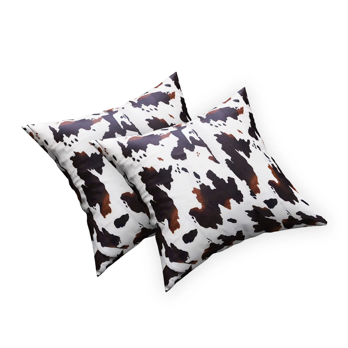 

Homesmart Brown Cow Print Warm Cozy Coral Fleece Blanket 2 Pieces Cushion Cover