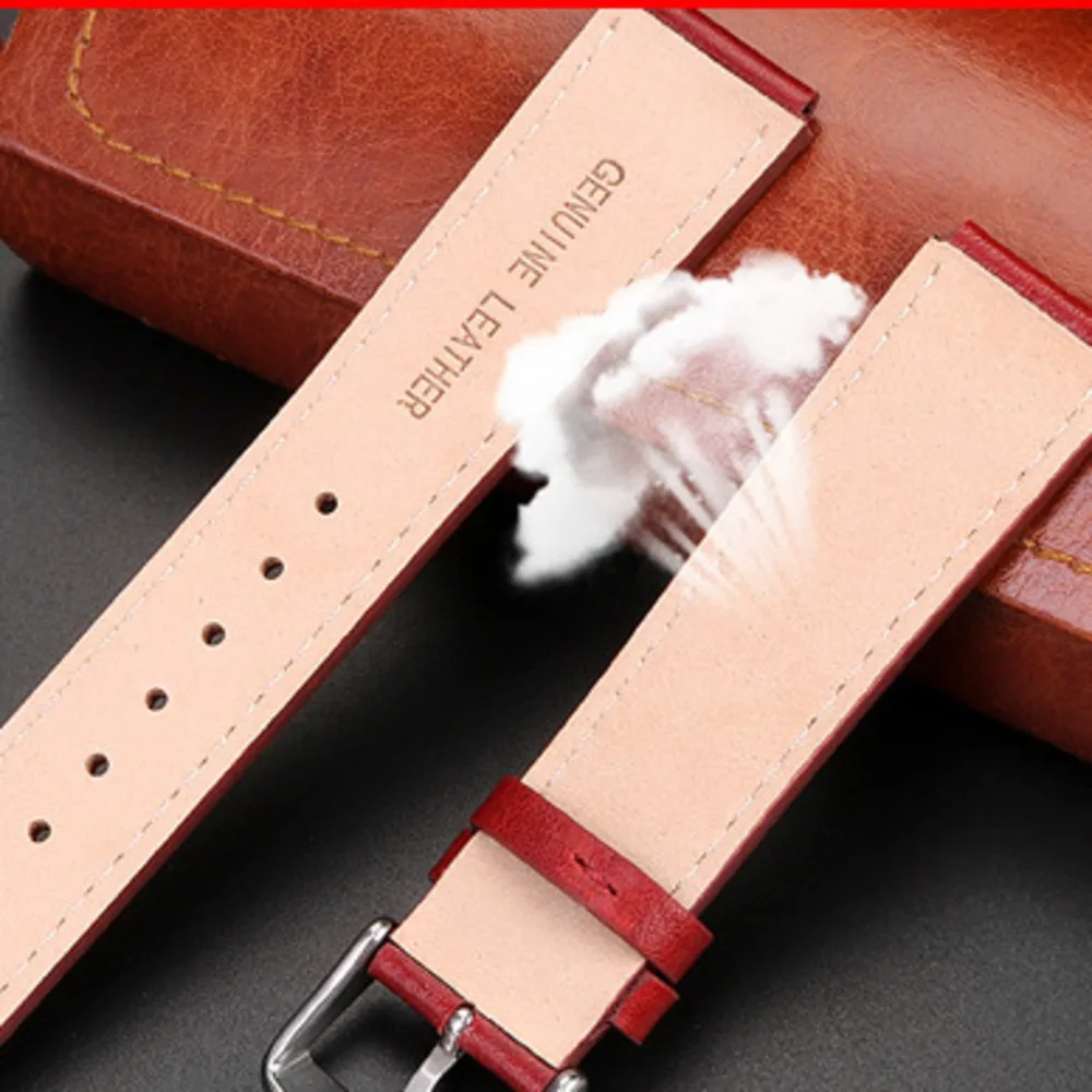 18mm Leather Watch Band For Casio AE1200 AE1300 A158 A159 A168 Water-proof Vintage Strap For Men Women Durable Belt Bracelet