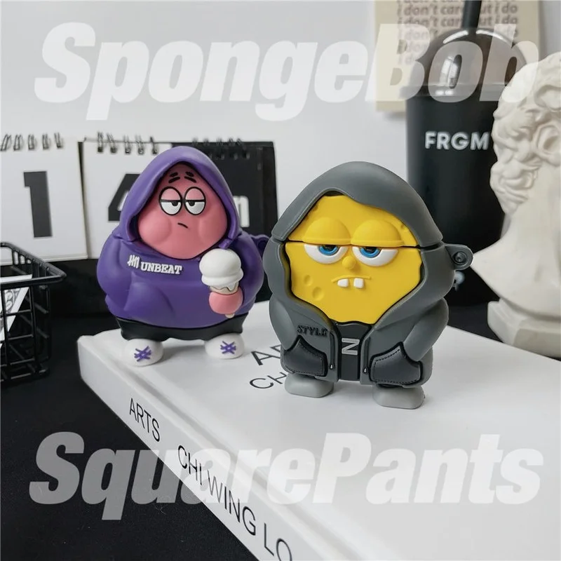 

Bandai SpongeBob Cartoon Earphone Case for AirPods 3 Pro 3D Anime Wireless Headset Cover for AirPods 1/2 Bluetooth-compatible
