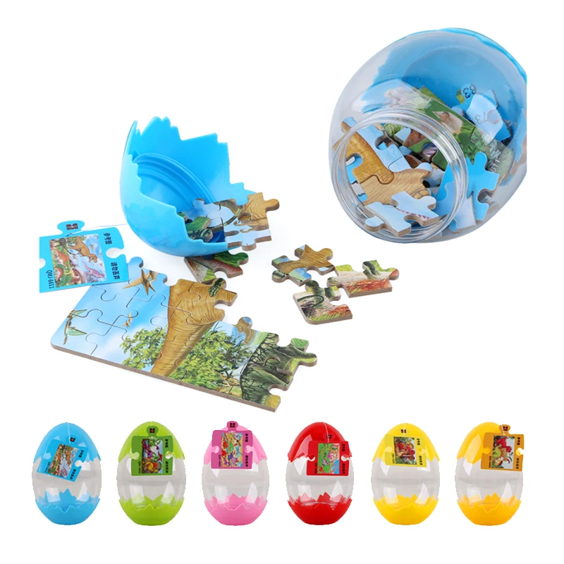 60 штук новинка динозавр яйцо деревянная головоломка Детская образовательная
