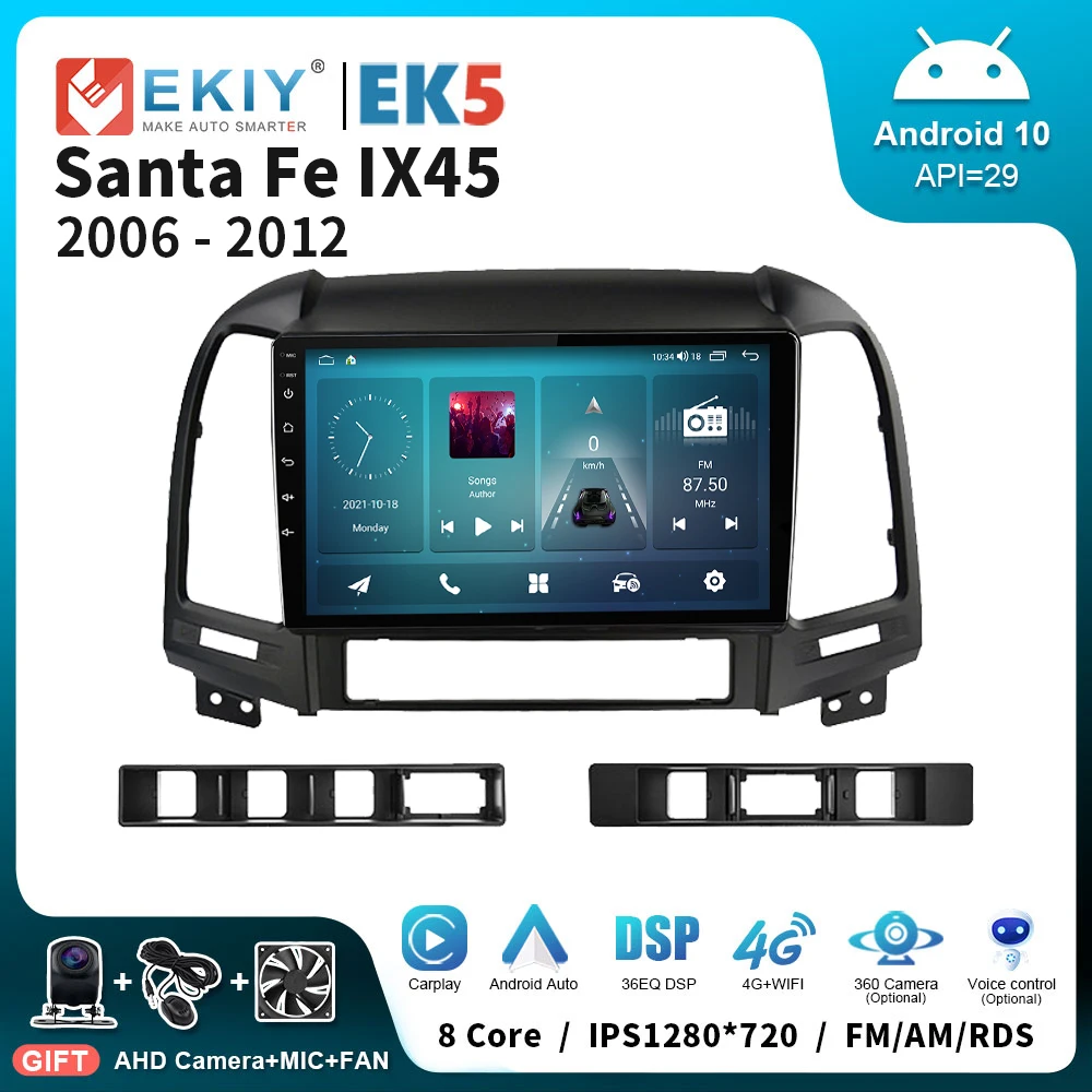 

EKIY EK5 Car Radio Android For HYUNDAI Santa Fe IX45 2006~2012 DSP Multimedia Player Tape Recorder GPS Navigation Carplay Stereo