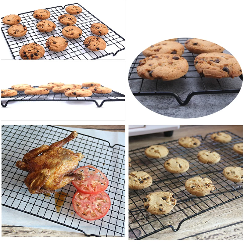 

BBQ Stainless Steel Grid Cake Cooling Rack Cookies Biscuits Drying Rack Cooling Stand Baking Pan Kitchen Baking Tools