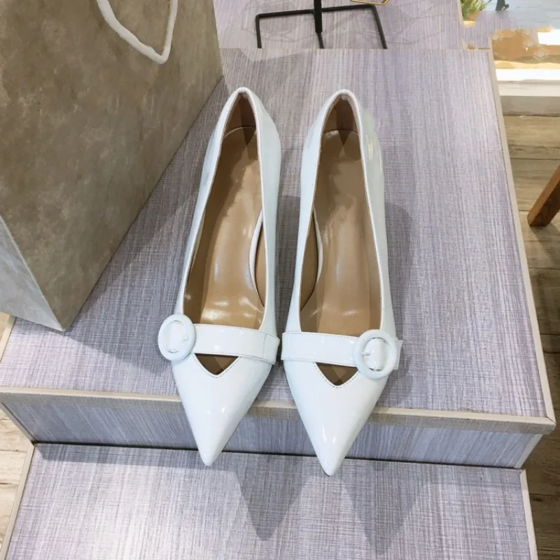 French Celebrity Sexy High Heel Shoes for Women 2023 Spring New Pointed Toe Shallow Heel Slim Heel Large Heel Single Shoes