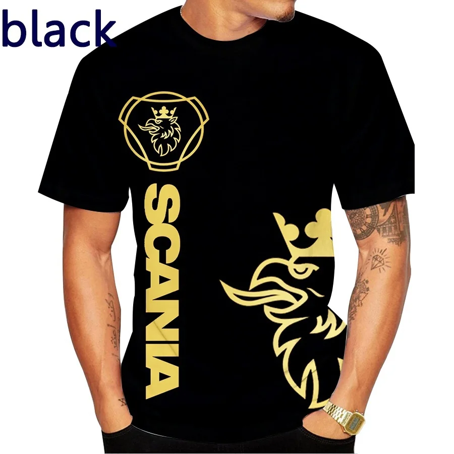 

Новинка, летние мужские футболки SCANIA для грузовиков, футболка для фитнеса, рубашка с коротким рукавом и круглым вырезом, Модный повседневны...