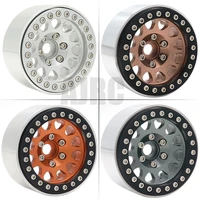 4pcs 1 9 metal beadlock 12 round hole wheel hub rim for 110 rc crawler axial scx10 axi03007 yikong trax trx4 redcat d90