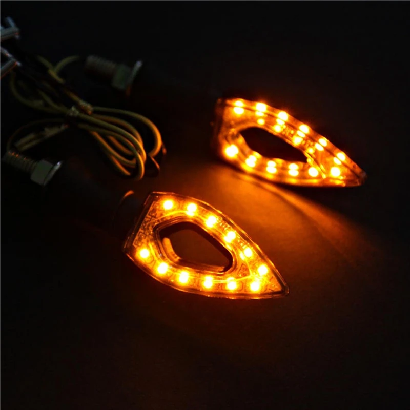 

2pc 12 LED Turn Signal Motorcycle Turn Signals Light Tail Lights Indicators for Moto Motorbike Motorcycle Accessories Yellow Red
