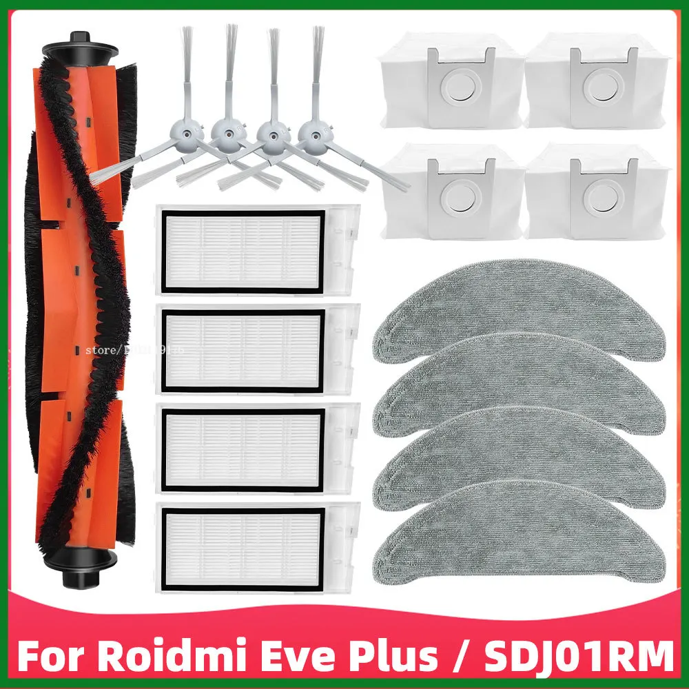

Запчасти для робота-пылесоса Xiaomi Roidmi Eve Plus SDJ01RM, сменные детали, аксессуары, основная боковая щетка, Hepa фильтр, Швабра, пылесборник