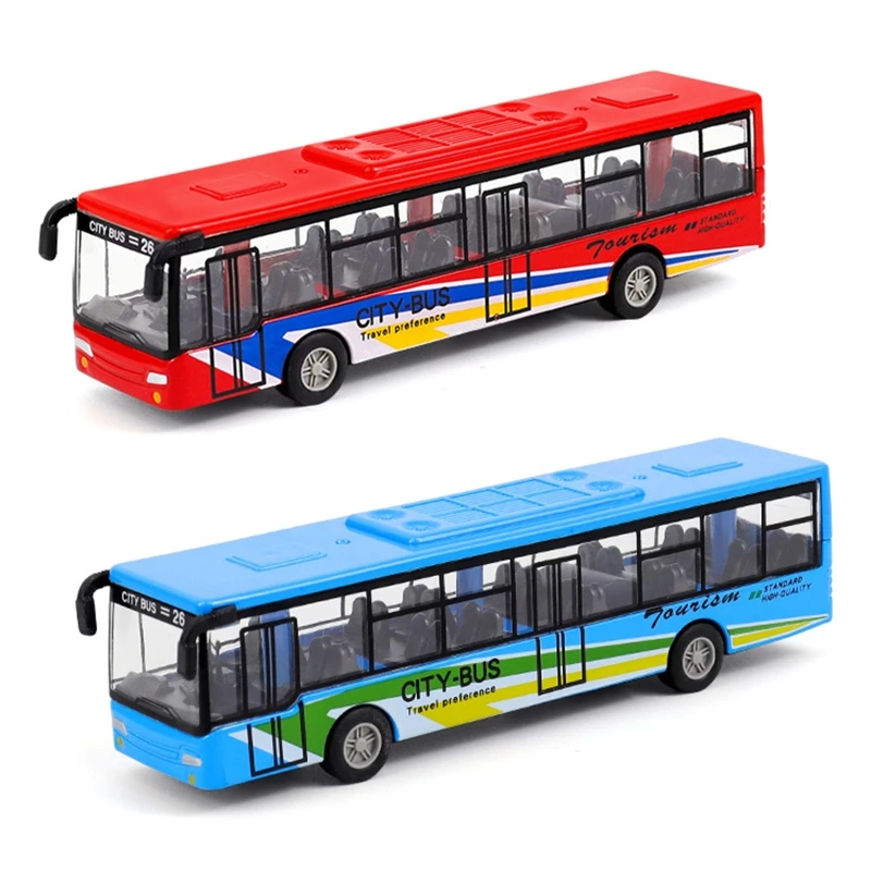 Имитация детских автобусных игрушек с функцией оттяжки для малышей литой под