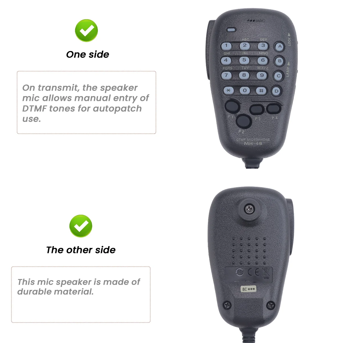 Динамик для YAESU MH-48 MH-48A6J DTMF Динамик-микрофон FT-8800R FT-8900R FT-7900R FT-1807 FT-7800R FT-2900R FT-1900R FT-15