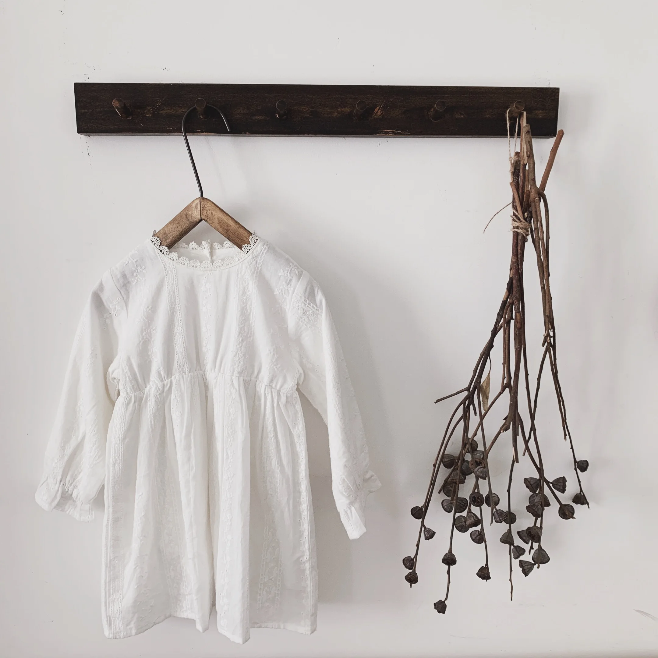 Girlsɽresses Children's Long Sleeve Girls'princess Autumn Dresses Kids Designer Party For baby Girls White Dress | Детская