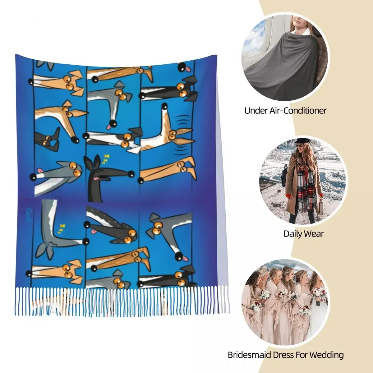 Женский шарф с кисточками! Большой Мягкий в ассортименте Подарочный кашемировый