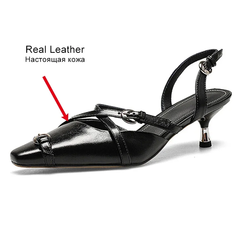 Сандалии Yozcttaa женские на высоком каблуке босоножки из натуральной кожи с