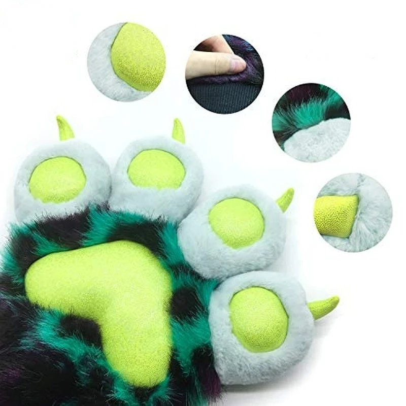 Пушистые лапы пушистые перчатки аксессуары для костюма реквизит косплея льва