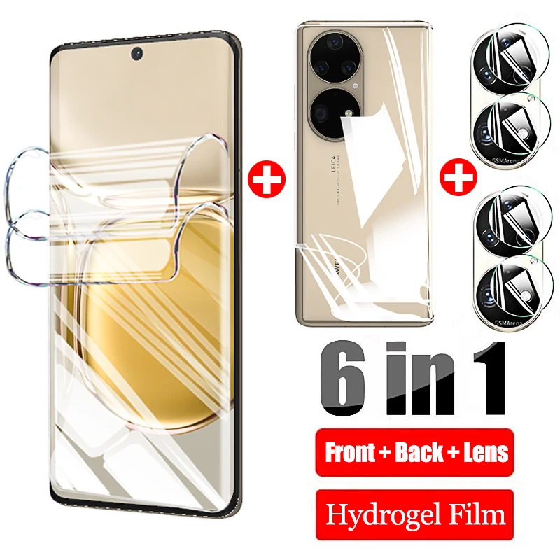 

Front + Back Hydrogel Soft TPU Film for Huawei P50 Pro P 50 50P Screen Protector HuaweiP50 P50Pro Mate 50 Pro Camera Lens Glass