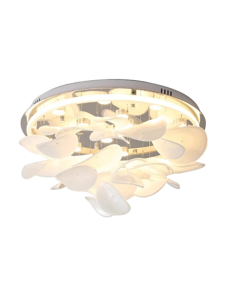 Белые стеклянные лепестки круглые потолочные светильники для столовой