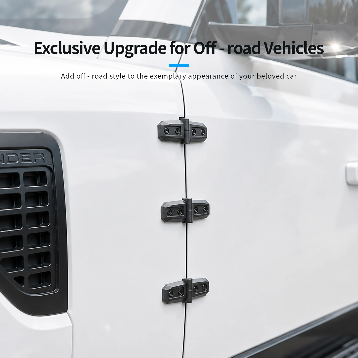 Фото Декоративные наклейки-накладки на петли капота для Suzuki Jimny JB64 JB74 2018-2020, аксессуары для экстерьера автомобиля №4