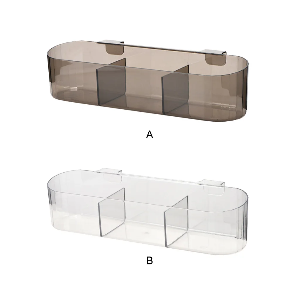 

Kitchen Storage Rack Compartments Seasoning Condiment Jar Organization Holder Reusable Organizer Transparent Black