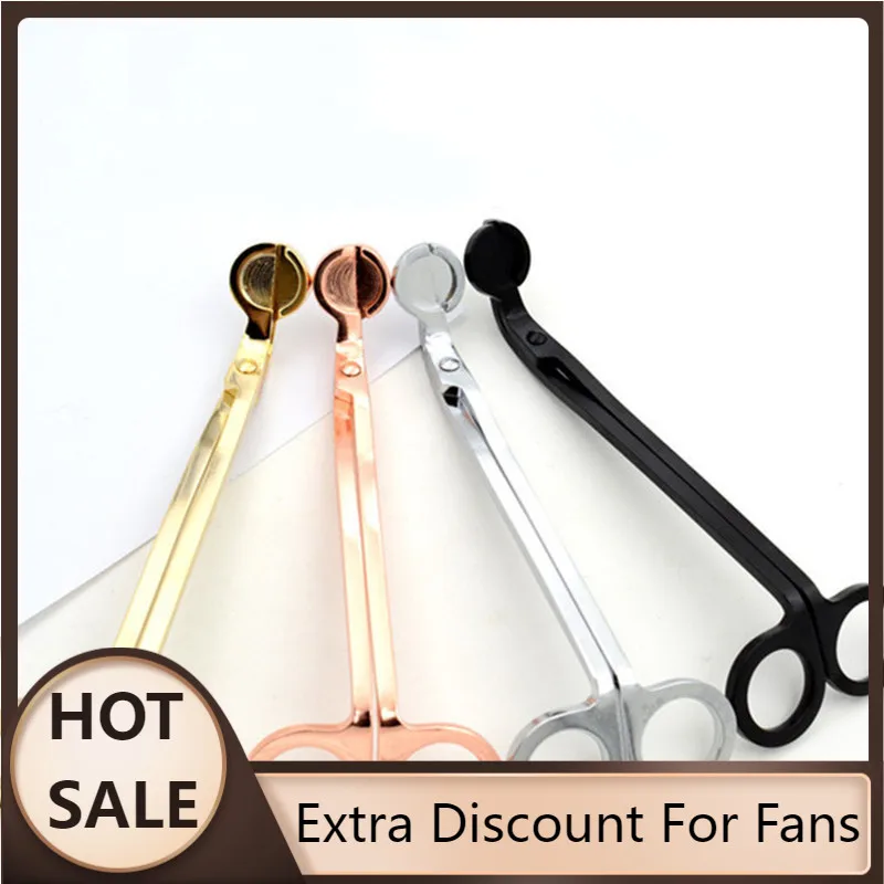 

Hot Sale Durable Stainless Steel Candle Wick Trimmer Oil Lamp Trim Scissor Tijera Tesoura Cutter Snuffer Tool Hook Clipper
