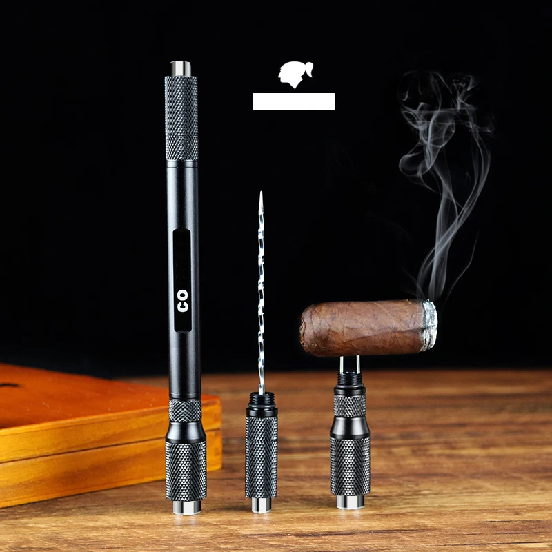 

Cigar Draw Enhancer Tool Smoker Portable Dredge Drilled Cigar Punch Cutter Sharp Cigar Pass Needles Smoking Accessories