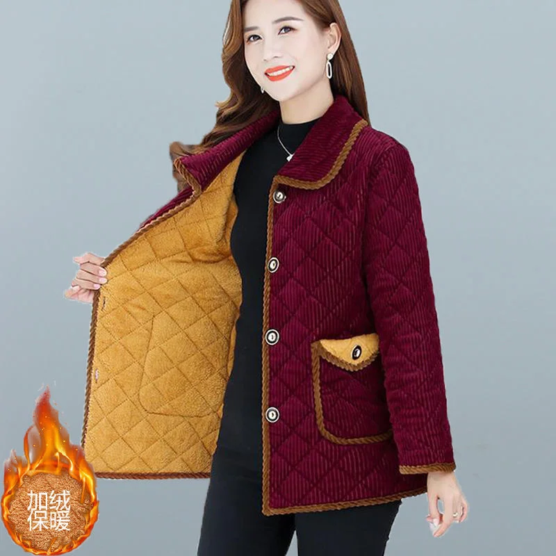 Winter Coat Women  Jacket Clothes Women Corduroy  Autumn and Winter Keep Warm Fashion 5 Sizes  Ropa De Invierno Mujer