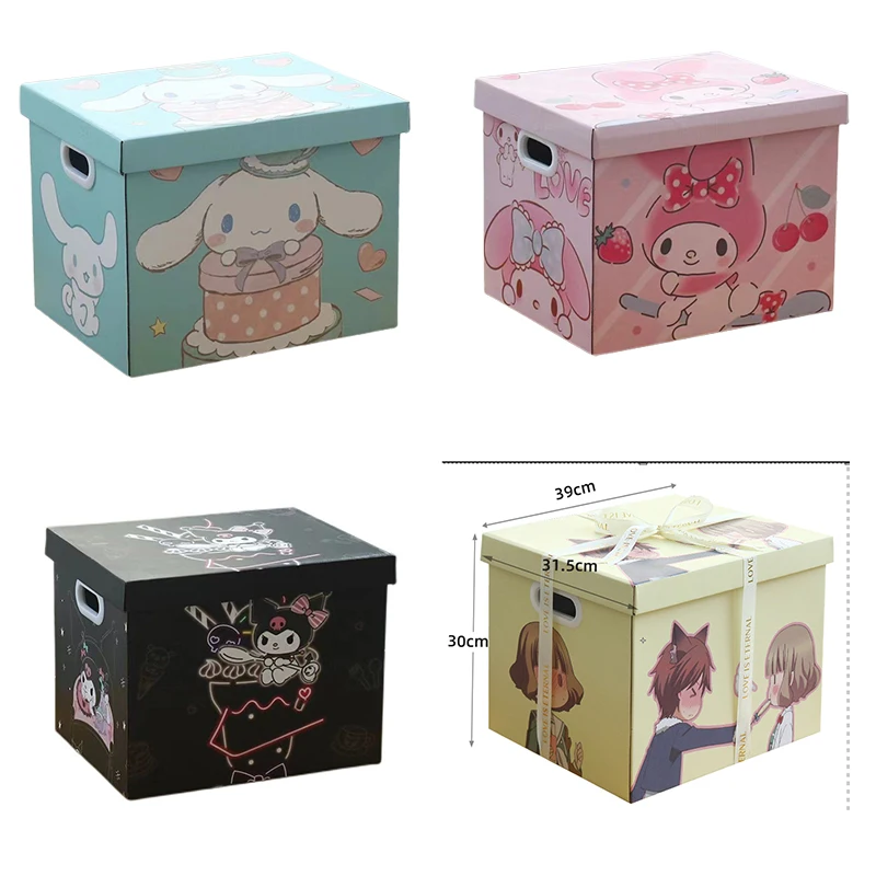 

Sanrio Storage Box Kuromi Mymelody Cinnamoroll Underwear Finishing Box for Cosmetics Jewelry Sanitary Pads Toys Documents Books