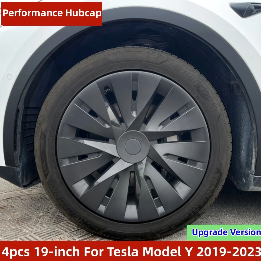 

4PCS Hub Cap For Tesla Model Y 2019-2023 Performance Replacement Wheel Cap Automobile Hubcap 19-Inch Full Rim Cover Accessories