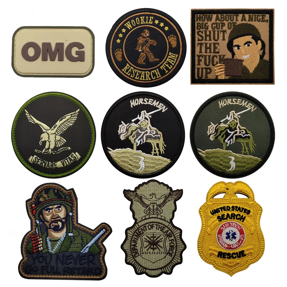 

Outdoor Fun Embroidery Cloth Patch Outdoor Backpack Tactical Morale Badge Hook and Loop Patch Tactical Vest Patch Military