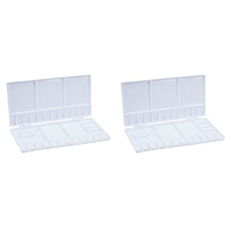 

2 шт., пластиковая палитра для рисования акварелью, 33 ячейки