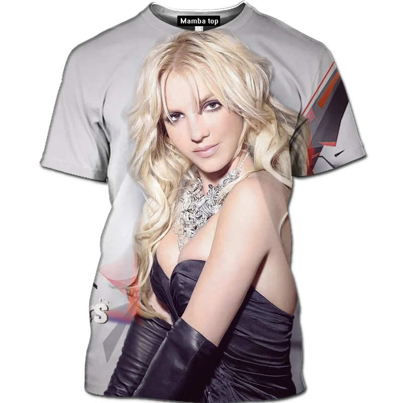 

3D Singer Britney Spears Printed T Shirt for Men Harajuku Fashion Hip Hop Rock T-Shirt Pop Hentai Bikini Beauty Tops Tee Shirts