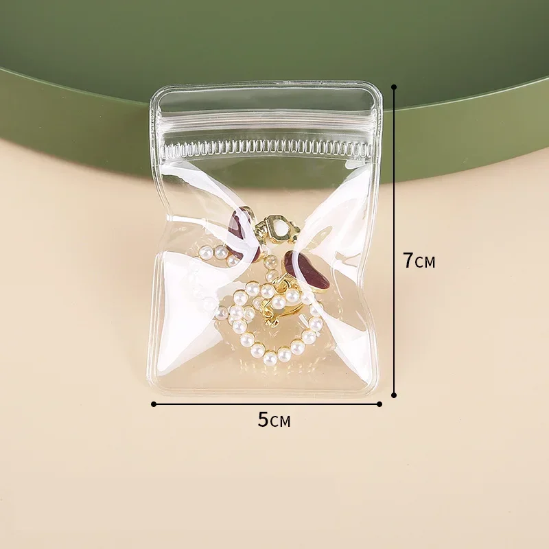 

100/50 Шт. Утолщенных Прозрачных Пакетов Из ПВХ С Застежкой-зиппером Для Хранения Ювелирных Изделий, Защитных От Окисления