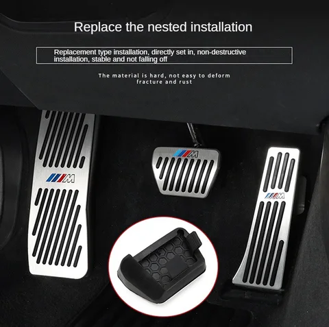 Для BMW 5 серии 2011-2024 F10 F11 F07 G30 G31 акселератор, подставка для ног, педаль из нержавеющей стали, противоскользящие накладки, автомобильные аксессуары