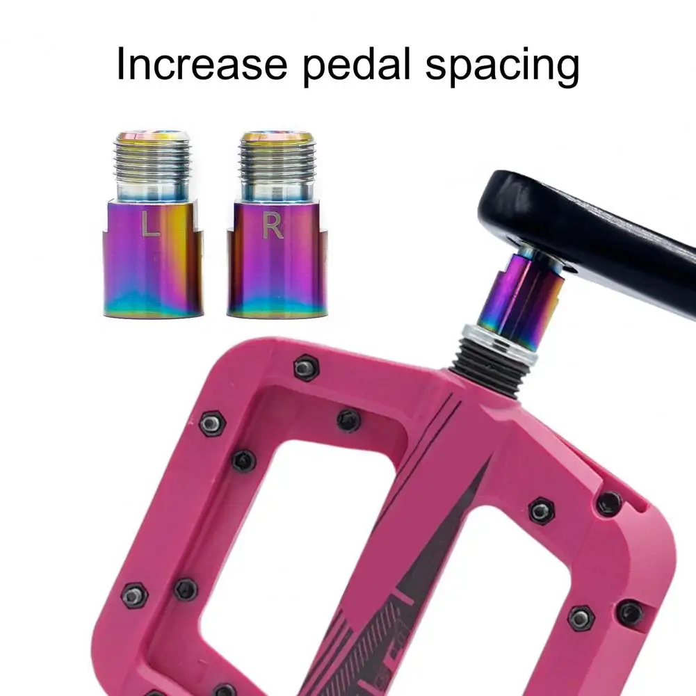 Extended Pedals 2Pcs Excellent Firm Silver Color Crank Thread Protection Pedal Extenders for Folding Bikes