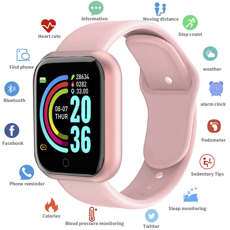 D20 Smart Watch Men Sport Fitness Tracker Blood Pressure Heart Rate Monitor Y68 Women Bracelet For Android IOS For Xiaomi Kids
D20 Smart Watch Men Sport Fitness Tracker Blood Pressure Heart Rate Monitor Y68 Women Bracelet For Android IOS For Xiaomi Kids