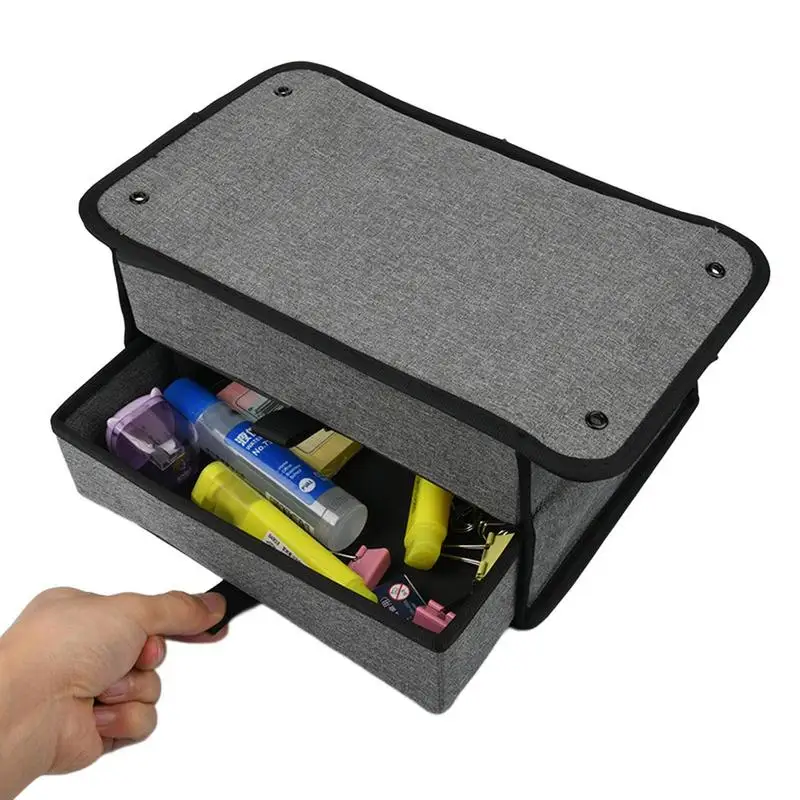 

Under Desk Drawer Organizer Cloth Storage Drawers Double Layer Under Desk Household Organizer With Screw Pack Lightweight