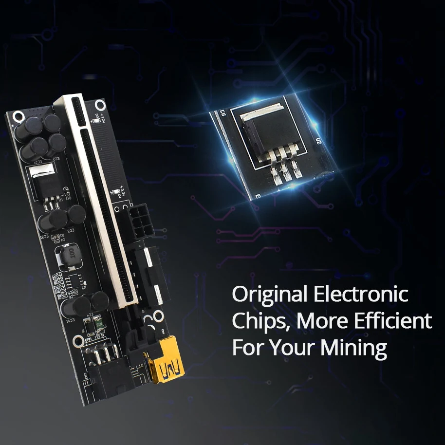 6 шт. адаптер PCI-E 1X до 16X 009S Plus удлинительный кабель для видеокарты 3 интерфейса
