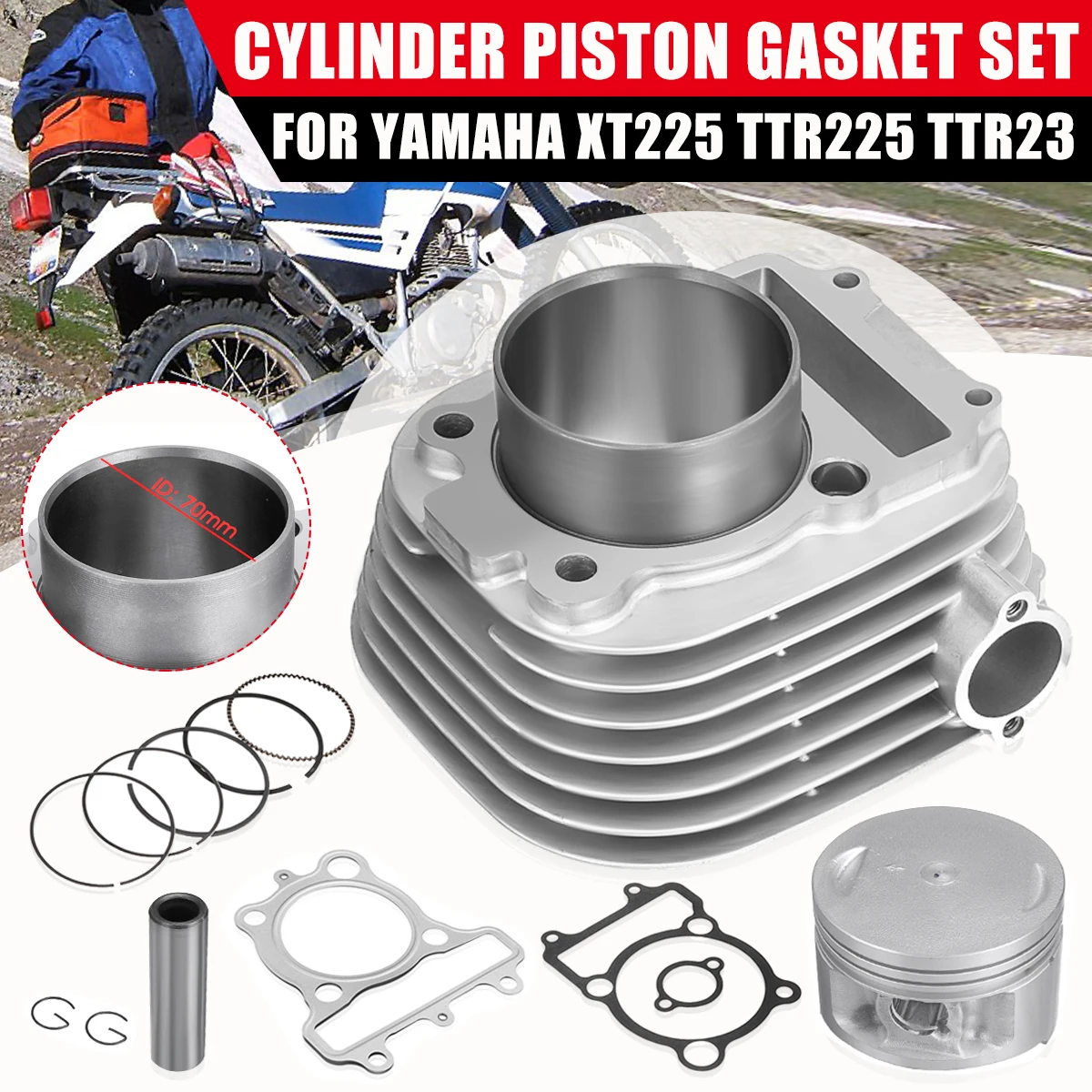 Комплект прокладок блока цилиндров мотоцикла комплект поршневых колец для YAMAHA