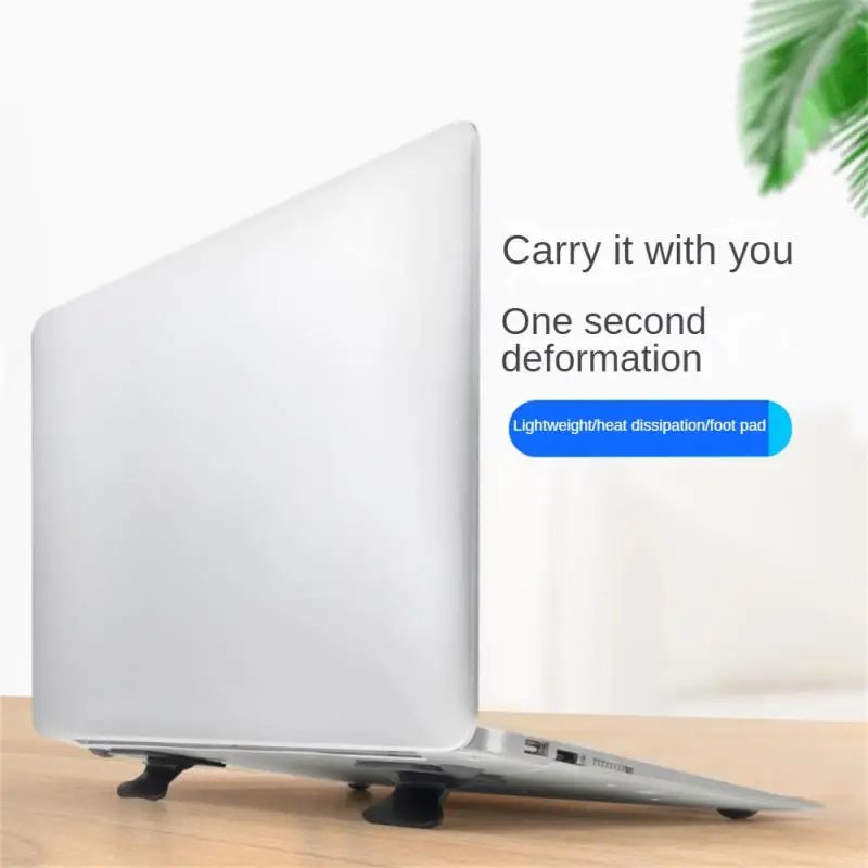 

2023 Mini Laptop Stand Invisible Desktop Holder Support Notebook Cooling Pad Stand For Macbook Universal Laptop Feet Holder