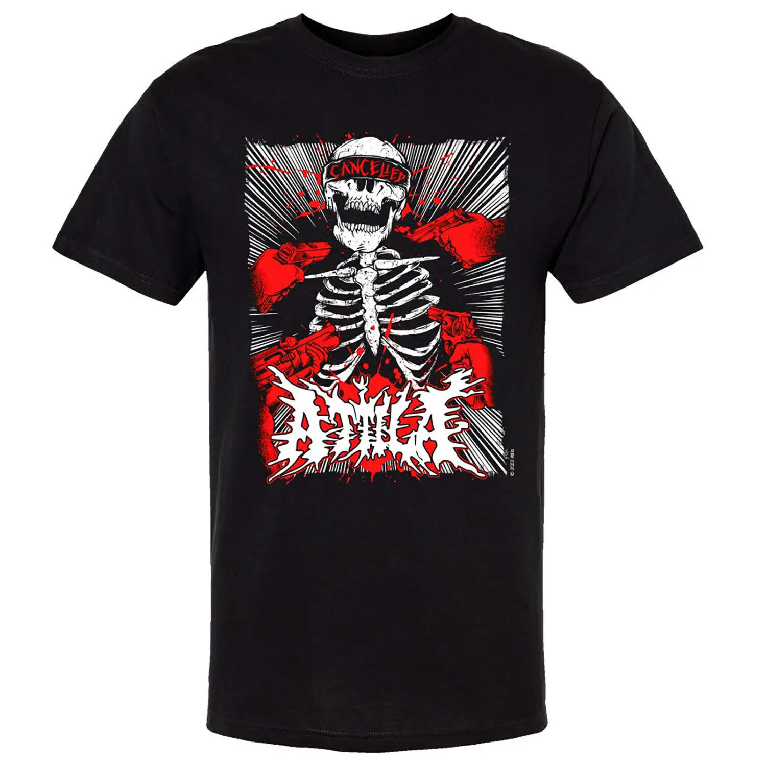 Мужская футболка на аттиле с отменным рисунком большого размера черного цвета