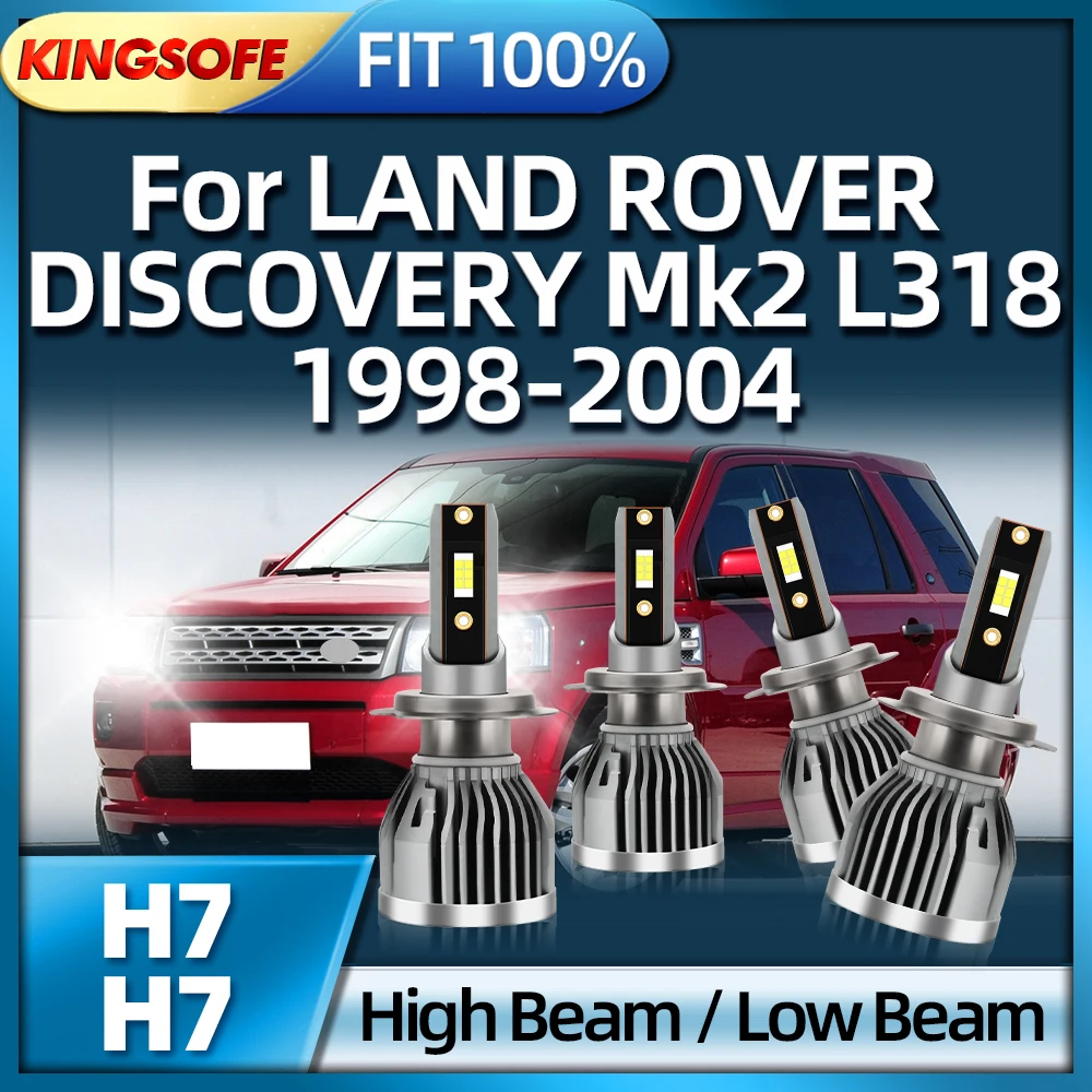 

KINGSOFE H7 светодиодные лампы для автомобильных фар 26000LM фары для LAND ROVER DISCOVERY Mk2 L318 1998 1999 2000 2001 2002 2003 2004