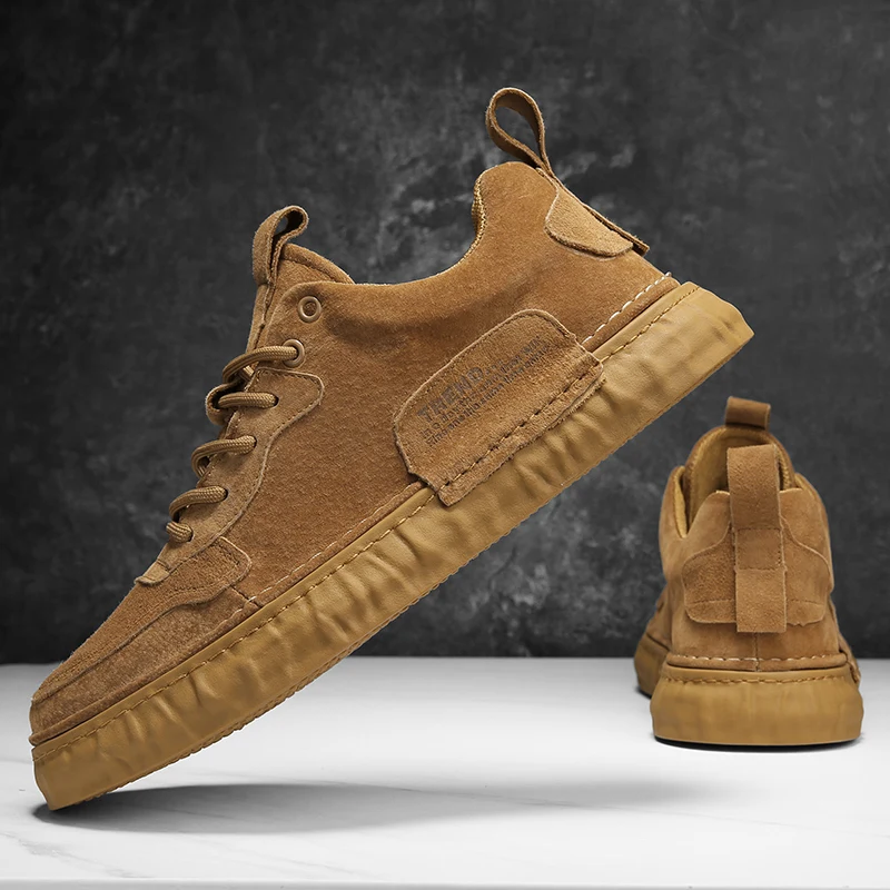 

Comfortable Outdoor Light Anti-skid Business Shoes 2023 Spring New Men's Casual Shoes Vintage Low-top Corduroy Men's Board Shoes