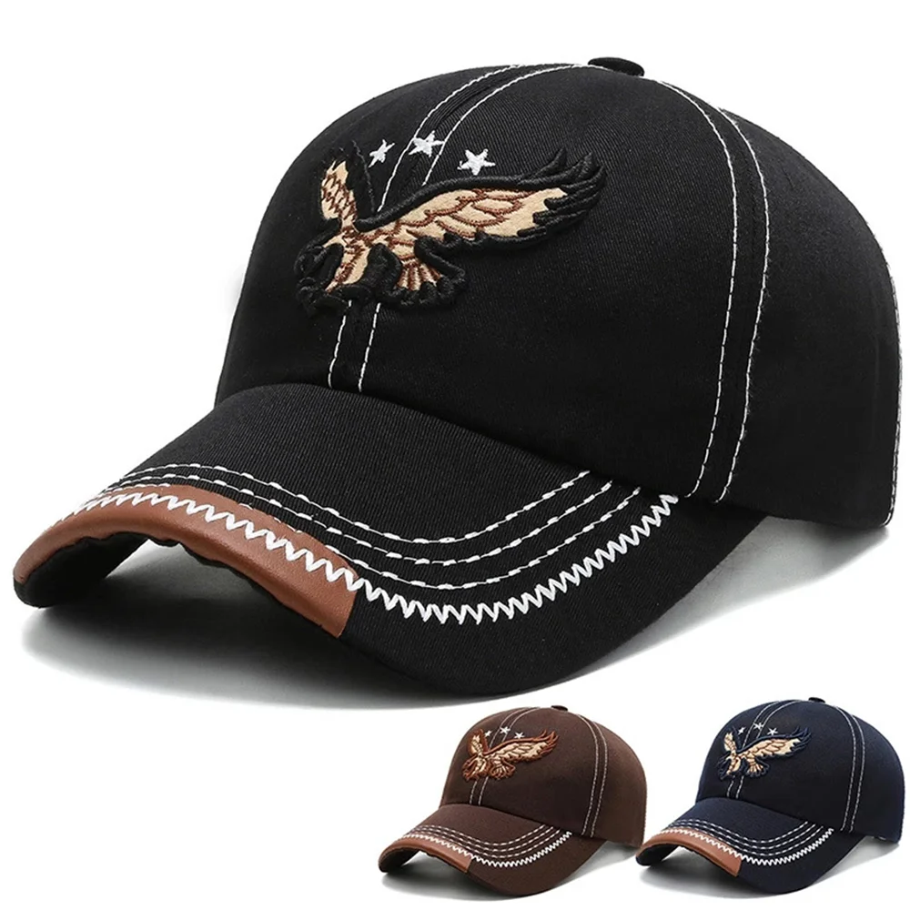 

Men's Baseball Cap 2021 Spring Brand Fashion Embroidered Eagle Men Hat Summer Outdoor Women's Peak Cap