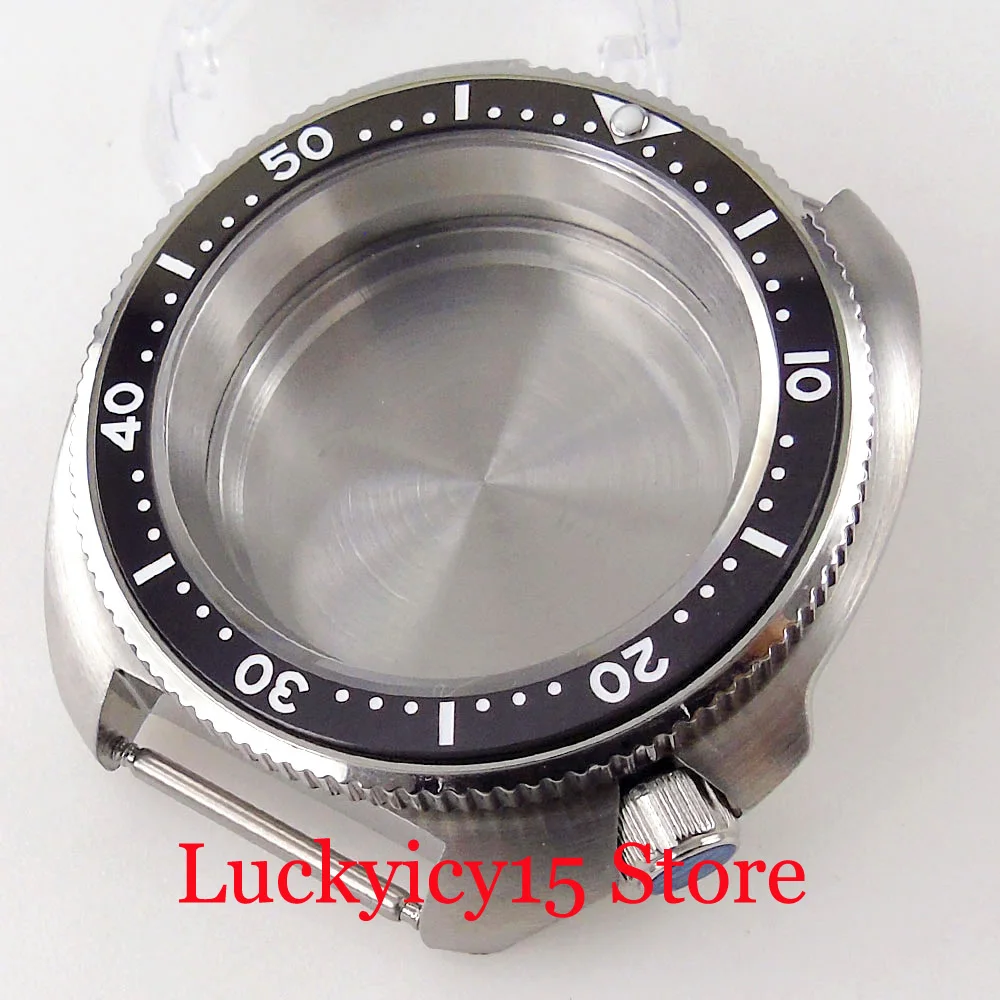 Фото Для Captain Willard Turtle 44 мм стальной корпус 20 бар подходит для SKX NH35 NH36 ETA2824 автоматические часы кольцо с сапфировым стеклом №1
