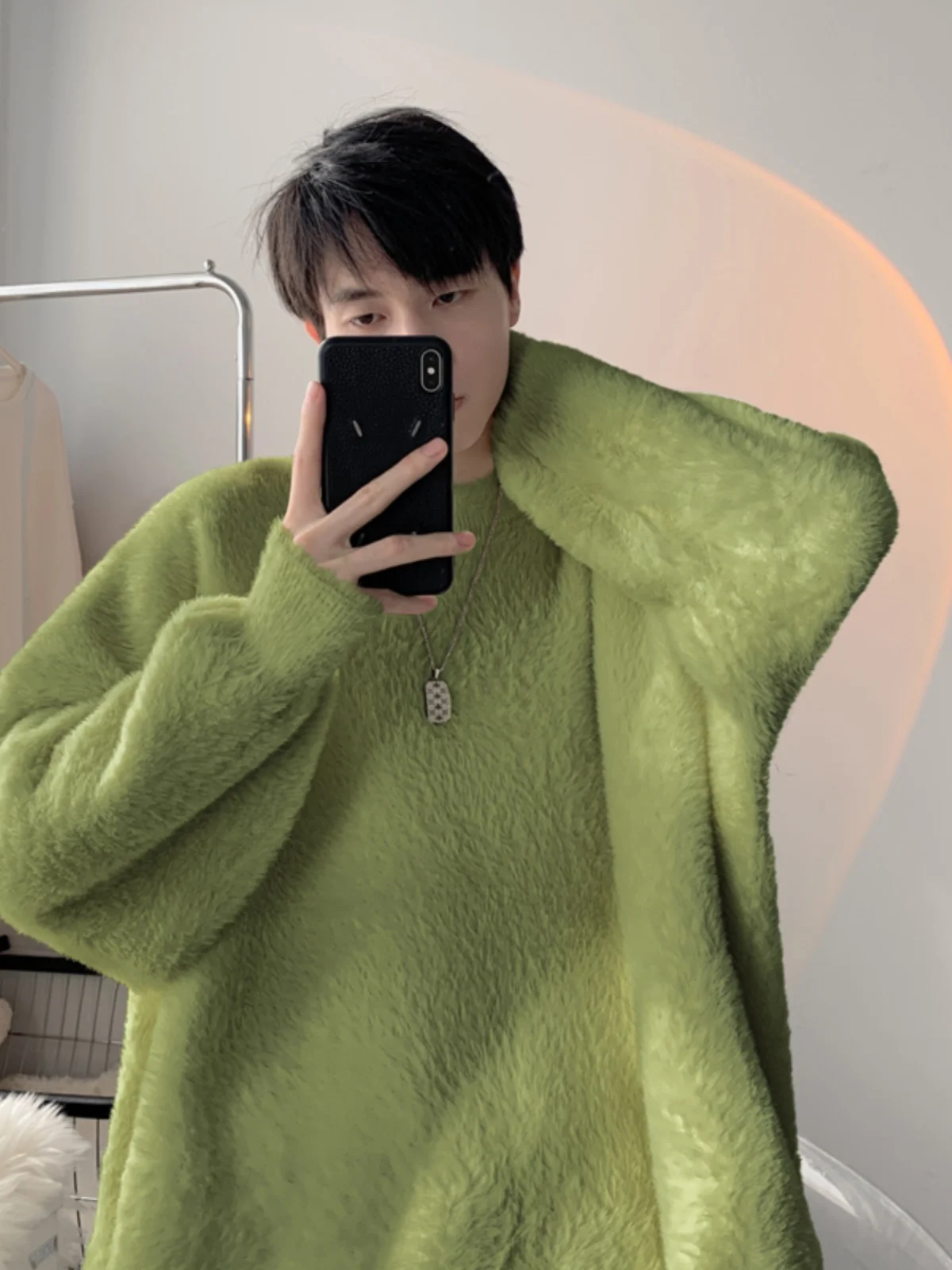 Мужской свитер 2024 зимний новый утолщенный свободный американский модный бренд