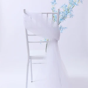 10/50pcs/Lot Wedding Chair Decoration Soft Yarn  Chair Sashes Knot Bands Chair Bows For Wedding Party Banquet Event Chair Decor