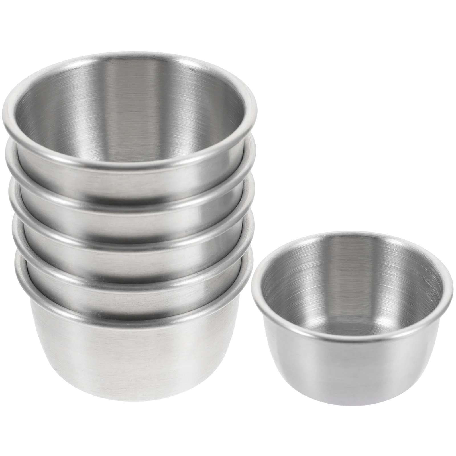 

6 Pcs Animal Feeder Lizard Terrarium Reptile Bowl Pet Snake Water Dish Turtle Feeder Stainless Steel Reptile Water Bowl