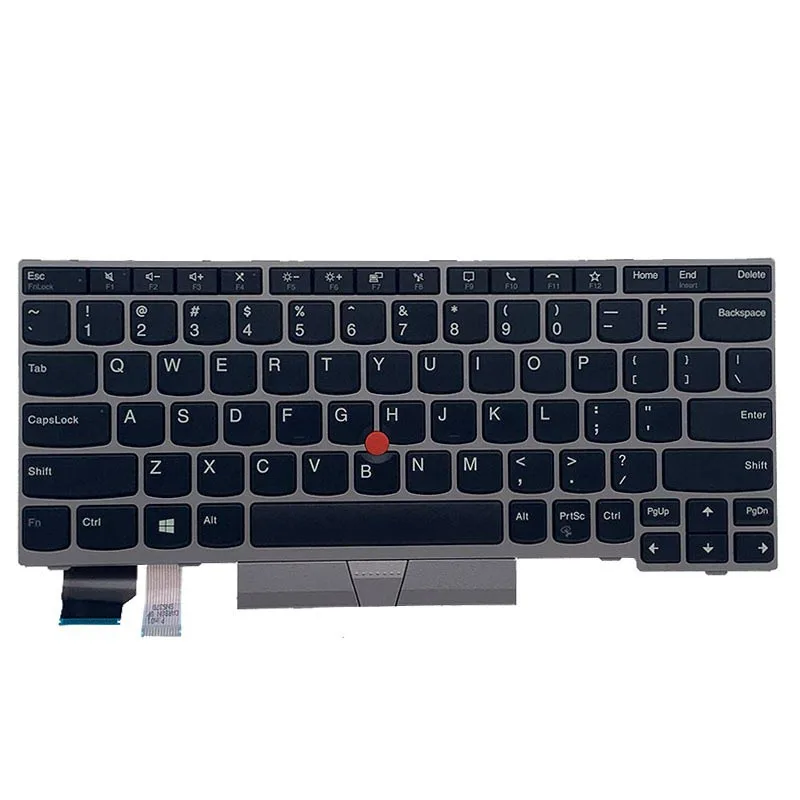 

Клавиатура для ноутбука Thinkpad L13 Gen2 L13 Yoga Gen2 английская клавиатура для компьютера Серебристая клавиатура второго поколения