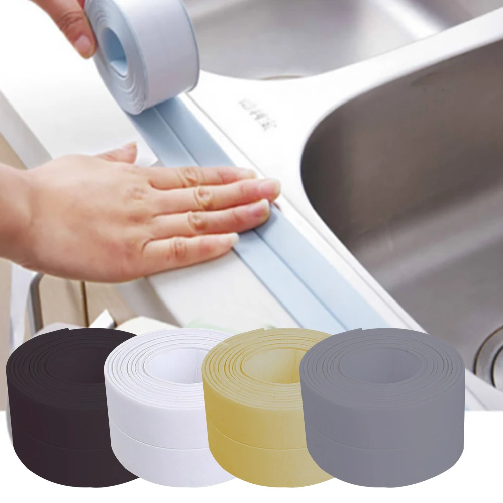 

3.2M Bathroom Kitchen Sealing Strip Stickers Shower Sink Bath Sealing Strip Tape White PVC Self Adhesive Waterproof Wall Sticker